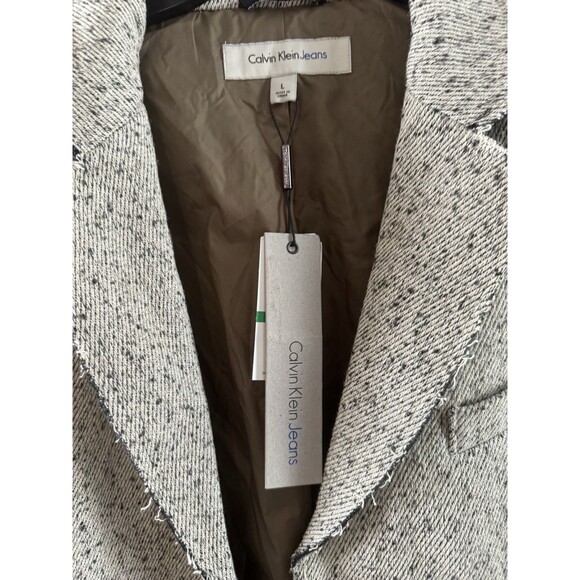 CALVIN KLEIN JEANS Men's Crombie Oversized Coat Size large cedar bark NWT 248$ - Picture 14 of 16